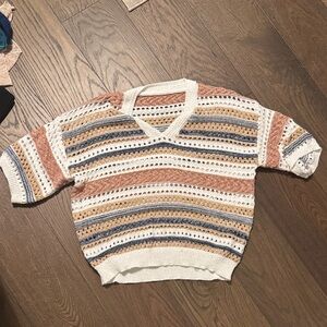 SHEIN Multicolor V-Neck Sweater